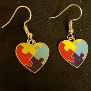 Autism awareness earrings